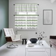 thumbnail image 4 of Sage Green Grey Striped Kitchen Curtains Sets for Windows 24 Inch Length, Farmhouse Sage Green Stripes Rod Pocket Window Treatments Tier Curtains and Valances Set for Bedroom/Bathroom, 4 of 8