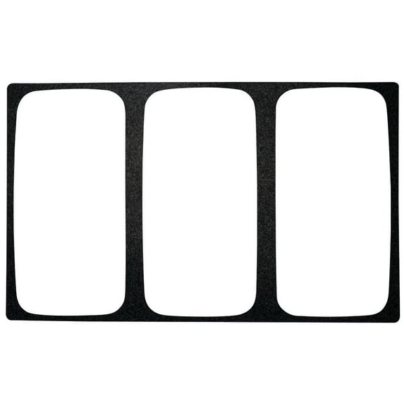 HUBERT Display Tile for Cold Foods 1/3 Size Black Melamine - 21"L x 12 3/4"W