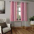 thumbnail image 2 of Ambesonne Coral Grommet Curtain, Doodle Lines, 50" x 63", Coral Indigo Coconut, 2 of 6
