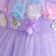 thumbnail image 5 of Sngxgn Girl's Puff Long Sleeve High Waist A Line Short Dress(Purple,130), 5 of 7