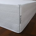 thumbnail image 3 of King Bed Skirt-Box Spring Cover with 14 Inch Tailored Drop,Wrinkle and Fade Resistant Hotel Wrap Around Bed Skirts,Bed Frame Cover (Wave Pattern White, King), 3 of 5
