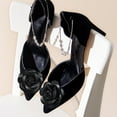 thumbnail image 3 of Tineasur Elegant Black Satin Flower Clips for Sandals and Bridal Decor, 3 of 7