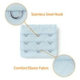 thumbnail image 4 of INSPIRE CHIC Women's 3 Hook 3 Row Bra Extenders Stretchy Bra Strap Buckle Hooks Bra Band Light Blue 5, 4 of 5