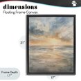 thumbnail image 4 of Stupell Industries Transitional Coastal Sunset over Gentle Waves Black Floating Frame Canvas Art, 17 x 21, by Petals Prints Design, 4 of 8