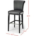 thumbnail image 3 of SAFAVIEH Seth Bar Stool Black, 3 of 7