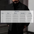 thumbnail image 3 of LODIENY Men Tweed Jacket Fleece Shacket Button Down Collared Jackets Warm Winter Coat Long Sleeve Fall Outerwear with Flap Pockets for Casual Daily Black L, 3 of 6