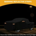 thumbnail image 3 of Unique Bargains 1 Pcs Universal Car Cover Waterproof All Weather Automotive Outdoor Anti-UV Sun Rain Protection Full Exterior Cover 190T-PU Black Fit for Truck Length 251" to 266", 3 of 6