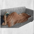 thumbnail image 6 of Abstract Soft Flannel Fleece Blanket, Hexagonal Comb Mesh Pattern with Abstract Wave Motion Effect Geometric Image Print, Cozy Plush for Indoor and Outdoor Use, 60" x 80", Pale Rust, by Ambesonne, 6 of 6