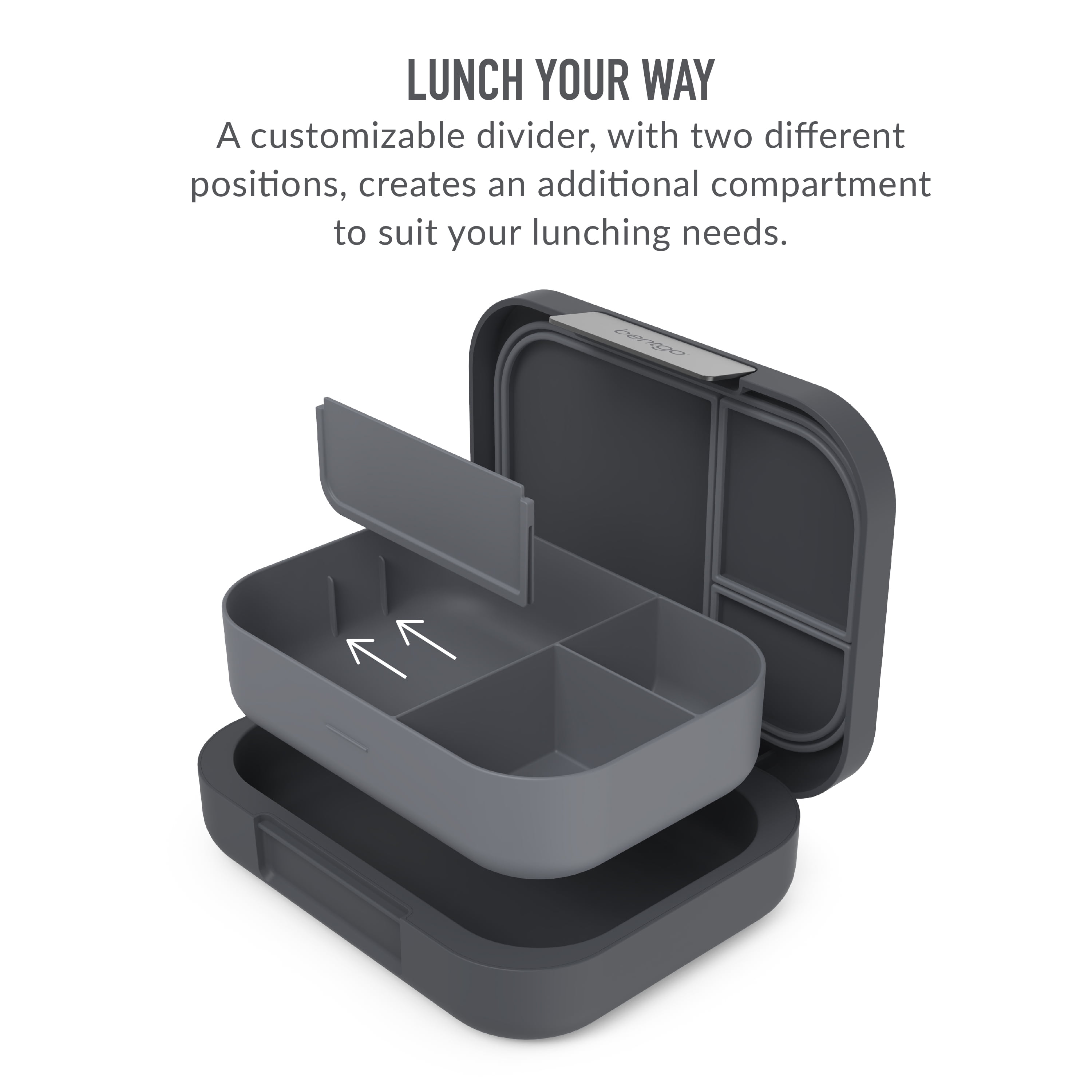 Bentgo MicroSteel Lunch Box - Carbon Black I The Bento Buzz