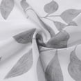 thumbnail image 2 of GlowSol 52"W x 15"L Curtain Valance Floral Leaf Pattern Sheer Linen Textured Look Bathroom Cafe Window Valances, Gray, 1 Panel, 2 of 6