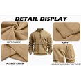 thumbnail image 6 of NOLDARES Men's Quarter Zip Up Lightweight Pullover Mock Neck Sweatshirts Long Sleeve Golf shirts Performance Athletic Casual,Dark Gray,XXL, 6 of 8
