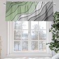 thumbnail image 5 of Sage Green Valances for Windows, 60 x 18in, and Grey Ombre Stripes Geometric Color Gradient Rod Pocket Kitchen Valance Curtain Light Filtering Window Treatments for Living Room Bedroom, 1 Panel, 5 of 7
