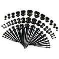thumbnail image 1 of Tapones para túneles de Acrílico perfecl 48 Piezas 14G-0000G Negro, 1 of 8