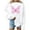 White, variant on Luxalzxs Crewneck Sweatshirt Women Pink Ribbon Breast Cancer Awareness Sweatshirt Fall Winter Casual Long Sleeve Butterfly Print Inspirational Pullover Tops