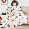 thumbnail image 2 of Christmas Throw Blanket Snowflake Fleece Throw Blanket Winter Holiday Lightweight Decorative Blanket Super Soft Cozy Throw Blanket for Home Sofa Couch(Red/Gold Snowflake) 60" x 80", 2 of 6