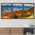 thumbnail image 3 of wall26 Framed Canvas Print Wall Art Set Red, Green &amp; Yellow Autumn Mountain Forest Nature Wilderness Photography Realism Rustic Scenic Relax/Calm for Living Room, Bedroom, Office - 24"x36&qu, 3 of 5