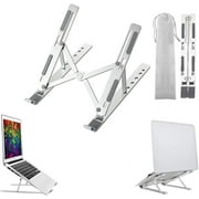 Laptop Stand, Aluminum Laptop with 7 Levels Height Adjustment Foldable Portable Notebook Stand, Hollow Out Heat