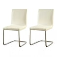 thumbnail image 2 of Modern White Padded / 2 Side Chairs for Dining Space, 2 of 5
