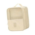 thumbnail image 2 of Bolsa de zapato de viaje Bolsa de transporte con manija de la zapatilla de cierre portátil Organizador de zapatos Bolsa de almacenamiento de zapatos Caqui, 2 of 8