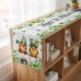 thumbnail image 6 of Table Runners 120 Inches Long Dress Scarves, St. Patrick's Day Farmhouse Coffee/Dining/Kitchen Table Runner for Living Room, Green Gnomes Lucky Shamrocks Grey Farm Wooden 13x120 Inch, 6 of 9