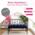 thumbnail image 7 of Millsilo Indoor Bench Cushion 45" x 18" x 4", Thick Tufted Cushion with Non Slip Bottom for Window Seat & Entryway Bench, Blue, 7 of 7