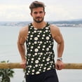thumbnail image 6 of Picia Daisy Printed Men’s Performance Tank, Men's Workout Tank Top Moisture-Wicking Tank Top Muscle tee, Breathable Workout Shirt-Medium, 6 of 7