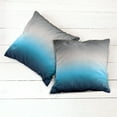 thumbnail image 2 of Ambesonne Ombre Throw Pillow Cover 2 Pack, Abstract Color Change Pattern, 16", Grey and Blue, 2 of 6