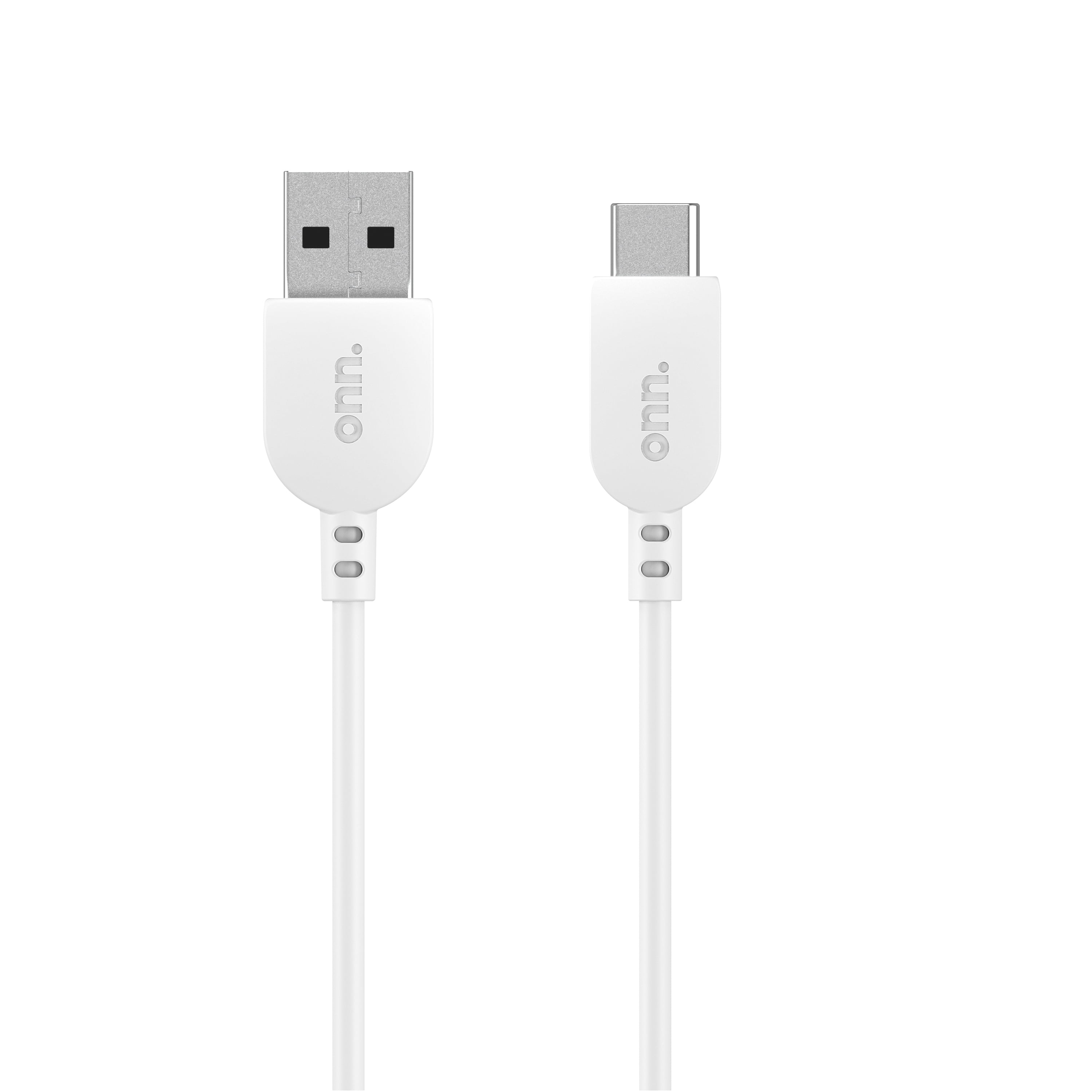 onn. 3' USB-C to USB Cable, White