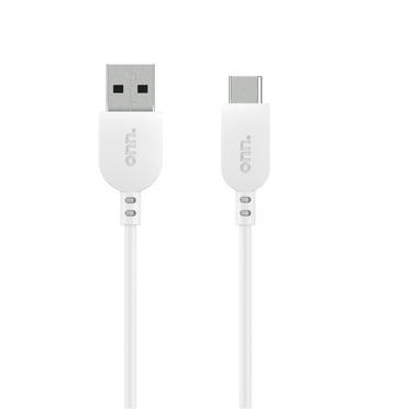 Onn 3' USB to USB-C Charging Cable, White