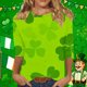 thumbnail image 1 of Xuyuer Womens 3/4 Sleeve St. Patrick's Day T-Shirts Crew Neck Spring Graphic Tee Tops Cute Tunic Tops Basic Tees Blouses Business Work Tee Top Merry and Bright Graphic Tee Tops, 1 of 6