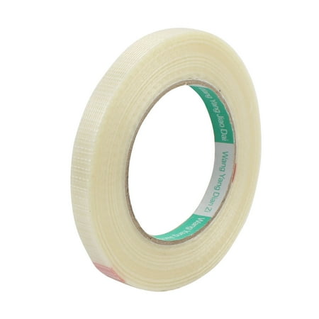 - 12mm Height 50M Length Long Adhesive Insulating Grid Glass Fiber Tape Roll