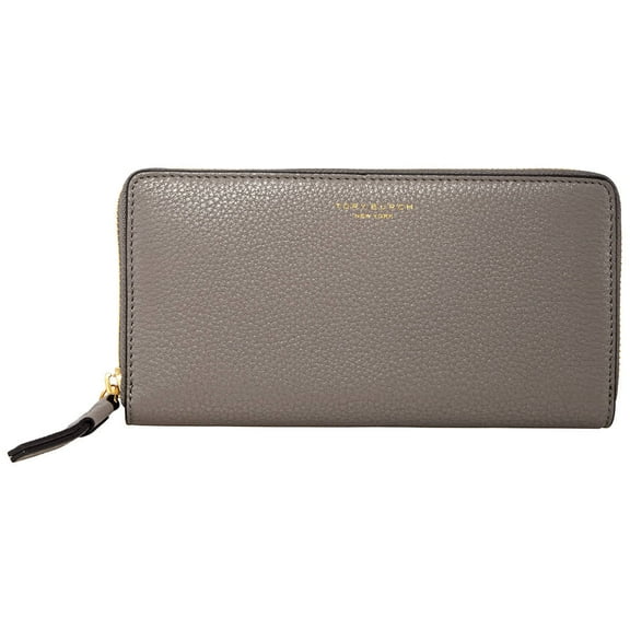 Tory Burch Women's Perry Zip Continental Leather Wallet (Gray Heron)