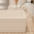 thumbnail image 5 of Novatto NP-208513CH Rectangular White Porcelain Grooved Exterior Sink Set with Chrome Drain, 5 of 7