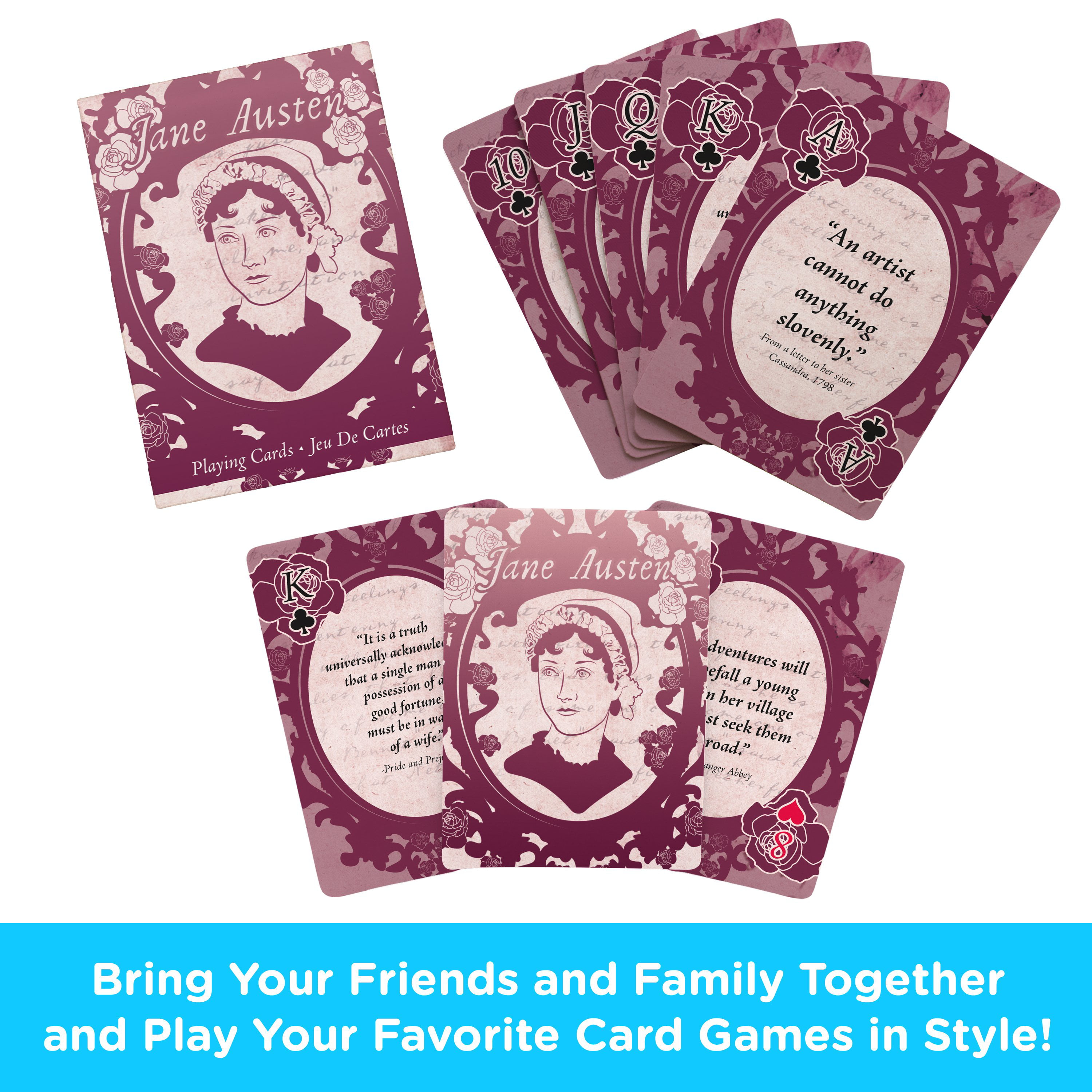 PLAYING CARD DECK 52 CARDS NEW QUOTES JANE AUSTEN 52581 