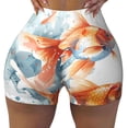 thumbnail image 2 of Disketp Three Goldfish Watercolor Splash for Scrunch Butt Workout Shorts Women Seamless Soft Smooth Gym Yoga Scrunch Active Shorts-X-Large, 2 of 8