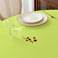 thumbnail image 4 of MEANMOY Apple Green 210 GSM Water & Stain Resistant Round Tablecloth, Solid 90 inch Table Cloth in Wrinkle Free Durable Washable Polyester Fabric, 4 of 8