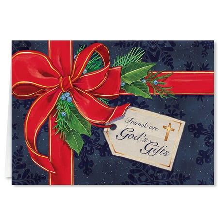 Friends are God's Gifts Christmas Card Set of 2