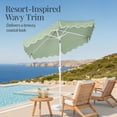 thumbnail image 3 of Best Choice Products 7.5ft Patio Market Umbrella with Wavy Trim, Fade-Resistant, Crank & Tilt, Wind Vent - Sage Green, 3 of 8