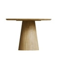 thumbnail image 6 of 43 inch circular dining table, modern minimalist round table, MDF grain dining table, one handle and two packs, 6 of 13