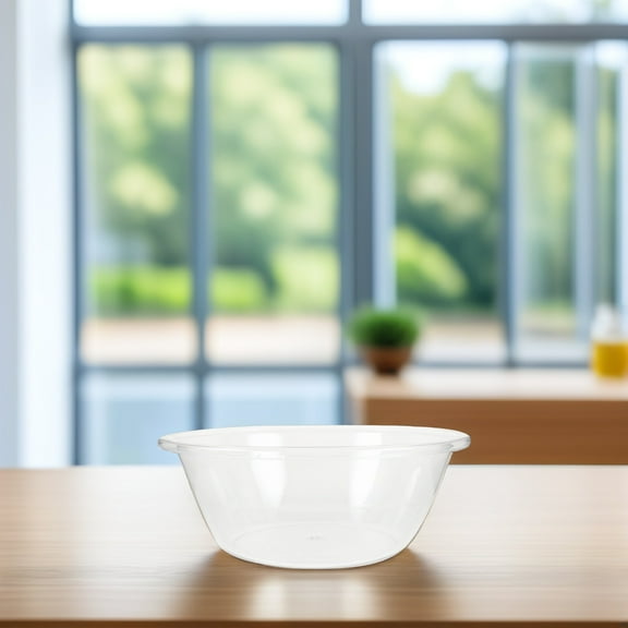 WHAMVOX  Round Wash Basin Clear Plastic Washing for Face Cleansing Tub