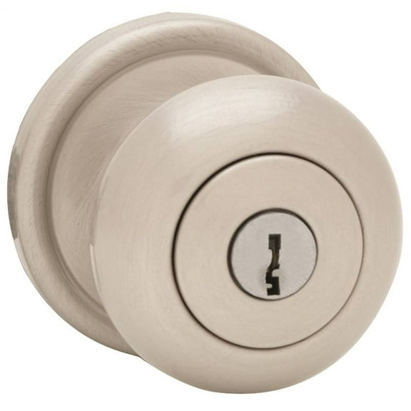Kwikset Signature Series 740H15SMT6AL/RCS Keyed Entry Knob 1-3/4 in Thick Door Steel Satin Nickel
