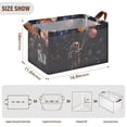 thumbnail image 7 of Yayeee Foldable Storage Basket for Shelves with Handles Waterproof Cloth Bins, Black Watercolor Space, 7 of 7