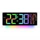 thumbnail image 1 of Reloj de Pared Digital Grande RGB, 8 Colores, Luz Ambiental, Temperatura, Humedad, Fecha, 2 Alarmas, Reloj de Mesa, Temporizador, Cuenta Regresiva., 1 of 5