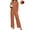 Caramel, variant on UVN Fall Womens 2 Piece Pajamas Set Loungewear Long Sleeve Tops and Pants Soft Lounge Sets