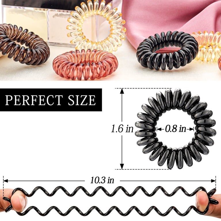 KANPRINCESS 27 PCS Spiral Hair Ties, Non-Tangle, Waterproof  display picture 1