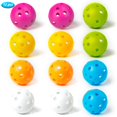 thumbnail image 2 of 12PcsPractice Golf Balls Hollow Plastic Golf Training Balls Colored Airflow Golf Balls Swing Practice Driving Range PE Toy Ball Red, 2 of 6