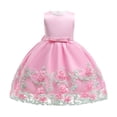 thumbnail image 2 of LYHaoo Toddler Girls Dresses Wedding Girls Party Clothes For Children Girl Sleeveless Causal Dress Flower,Vintage Girls Dress Sizes 6-7 Years Pink, 2 of 6