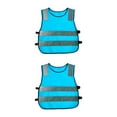 thumbnail image 3 of maskred Hi Vis Child Safety Reflective Vest Traffic Waistcoat Work Cycling Clothes blue 42x47x5cm 2Set, 3 of 6