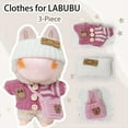 thumbnail image 3 of Clothes for 17cm Dolls Accessories (NO Doll)，3 Piece Set Outfit Premium Handmade Fashion for Dolls Accessories ，Adorable Dress-Up (Pink Sweaters), 3 of 5