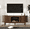 58" Walnut, variant on Easoger 58" Mid Century TV Stand for TVs up to 65", Entertainment Center with Power Outlet, Fluted Sliding Doors & Adjustable Shelves, Natural Media Console for Living Room